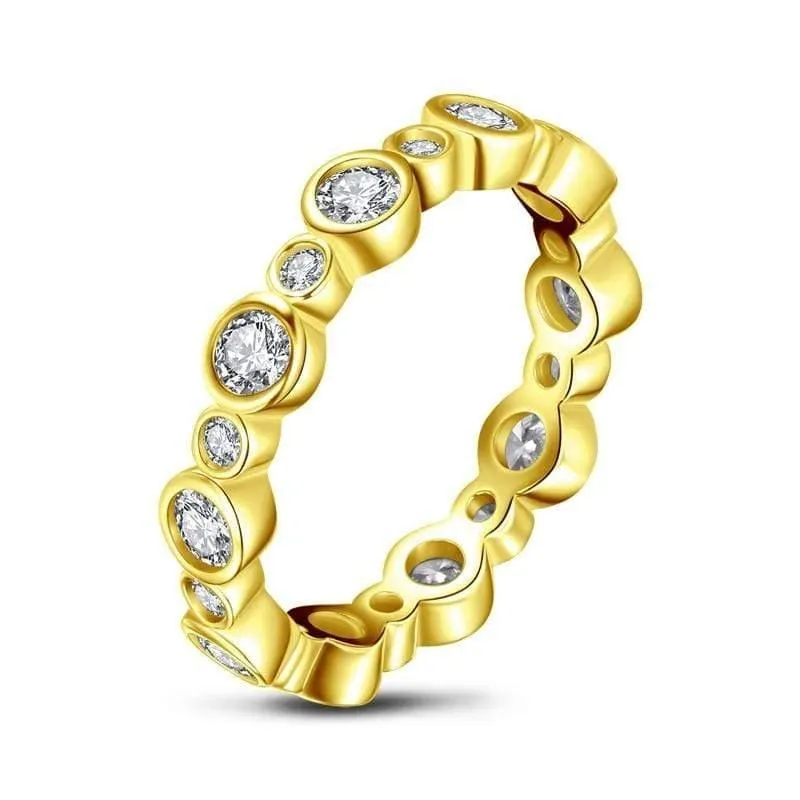 925 Sterling Silber Volle Ewigkeit Frauen Verlobungsring Simulierter Diamant Prinzessin Hochzeit Silber Ringe Schmuck