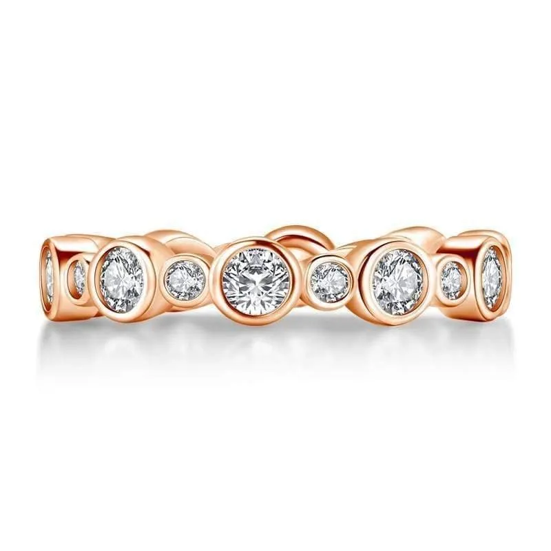 925 Sterling Silber Volle Ewigkeit Frauen Verlobungsring Simulierter Diamant Prinzessin Hochzeit Silber Ringe Schmuck