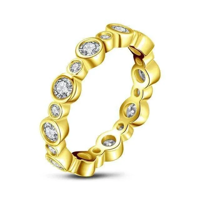 925 Sterling Silber Volle Ewigkeit Frauen Verlobungsring Simulierter Diamant Prinzessin Hochzeit Silber Ringe Schmuck