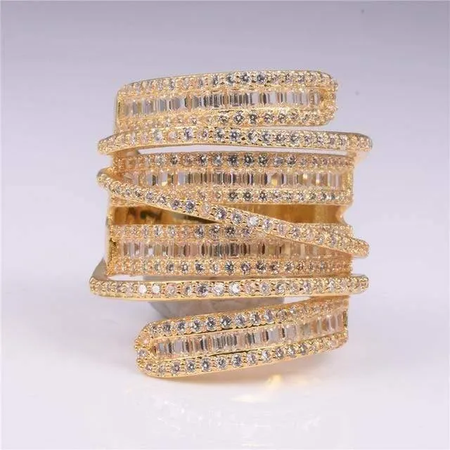 Quadratischer T-Ring mit simuliertem Diamant-Edelstein, Schmuck für Damen, S925-Sterlingsilber, Cocktail-Bandringe, Größe 5–10