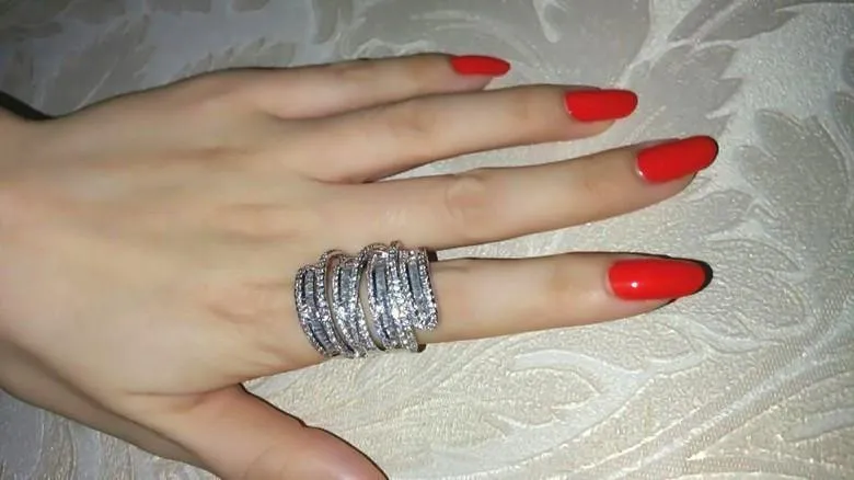Quadratischer T-Ring mit simuliertem Diamant-Edelstein, Schmuck für Damen, S925-Sterlingsilber, Cocktail-Bandringe, Größe 5–10
