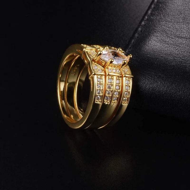 925 Sterling Silber Edelstein Ringe Finger Lady Marquise Cut Simulierter Diamant Cocktailringe Hochzeit Braut Schmuck für Frauen