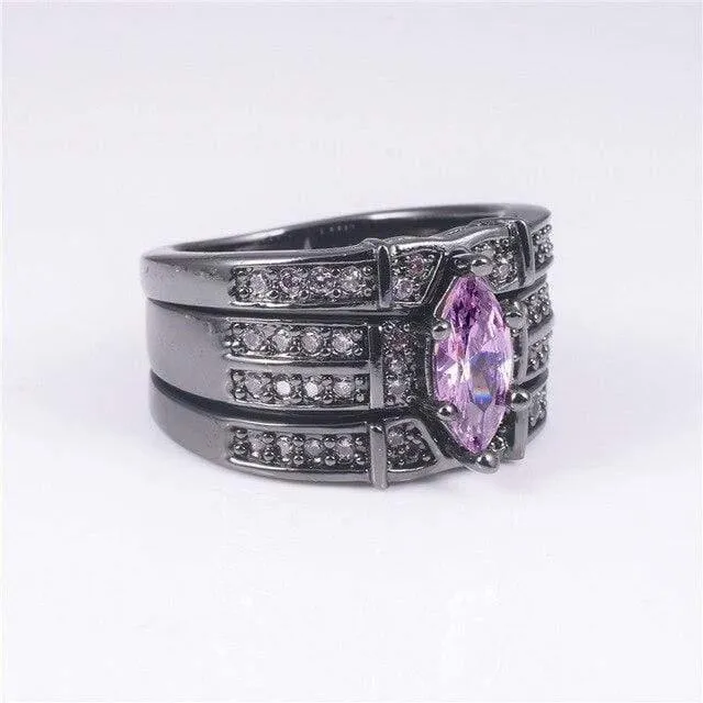 925 Sterling Silber Edelstein Ringe Finger Lady Marquise Cut Simulierter Diamant Cocktailringe Hochzeit Braut Schmuck für Frauen