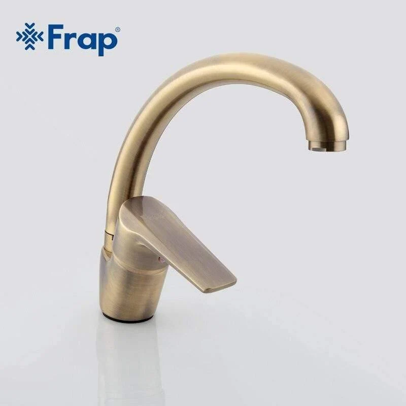 Antiker Stil Bronze-Finish Massivem Messing Schwenkauslauf Küchenarmatur Einhebelmischer Deck montiert F4130-4