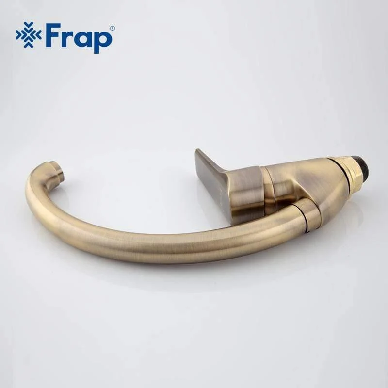 Antiker Stil Bronze-Finish Massivem Messing Schwenkauslauf Küchenarmatur Einhebelmischer Deck montiert F4130-4