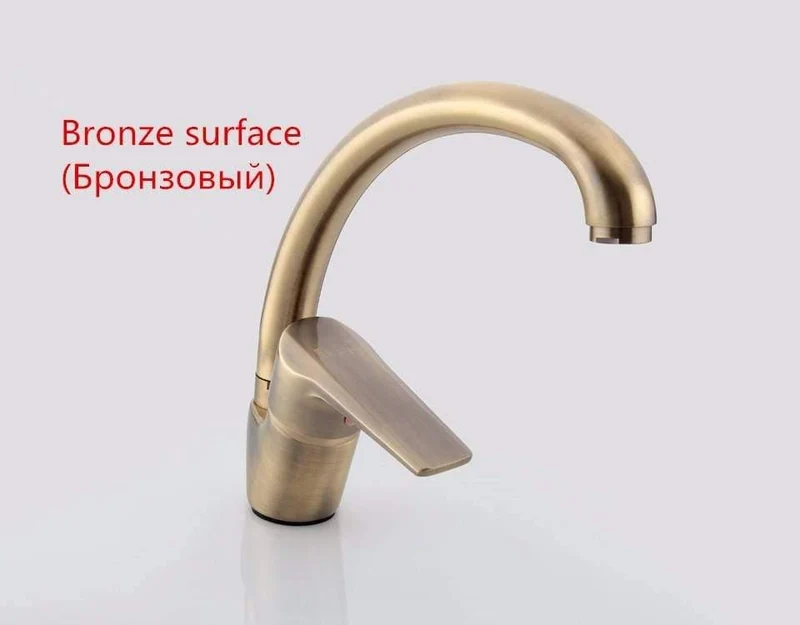 Antiker Stil Bronze-Finish Massivem Messing Schwenkauslauf Küchenarmatur Einhebelmischer Deck montiert F4130-4