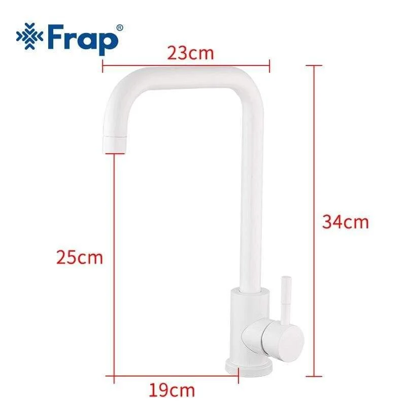 Küchenarmatur 360 Rotate White Mixer Wasserhahn für Küche 304 Edelstahl Hot & Cold Deck Mounted Crane für Sink Y40083