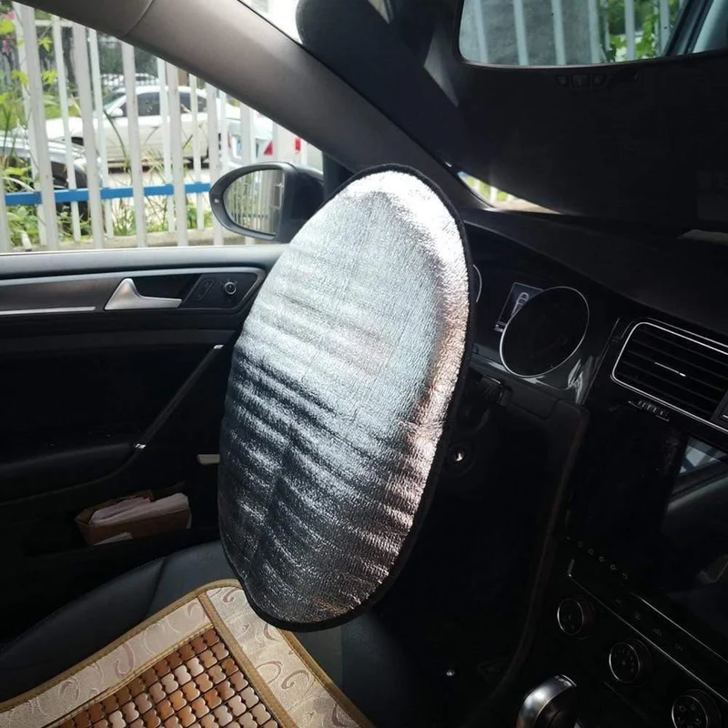 44*50 cm Doppel Dicke Folie Anti Hitze Sonnenschutz Sonnenschirm Schild Lenkrad Abdeckung Matte Hitzebeständige für auto Auto Hohe Qualität