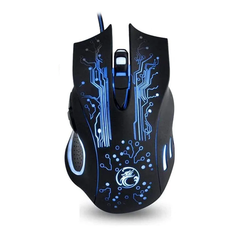 Gaming Headset Stereo Bass-Kopfhörer mit Mikrofon LED-Licht für PS4 Xbox One PC + 5000DPI