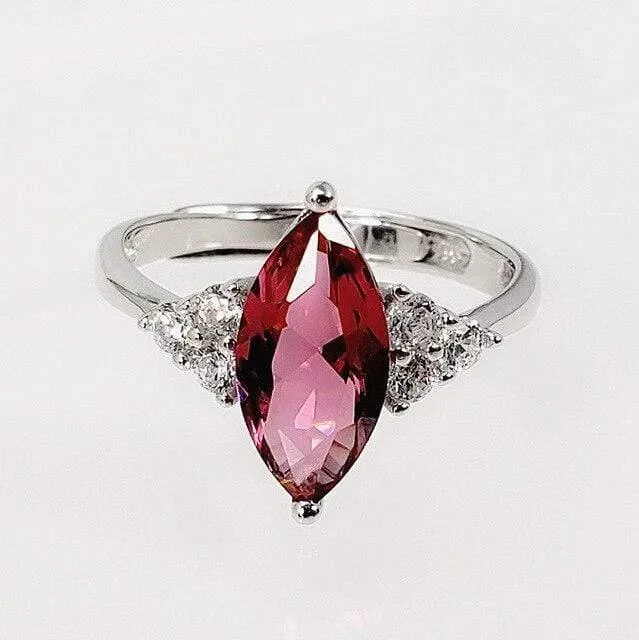925 Sterling Silber Luxus Diamant Ring Frauen S925 Echt Reines Silber Smaragd Rubin Edelstein Offene Ringe