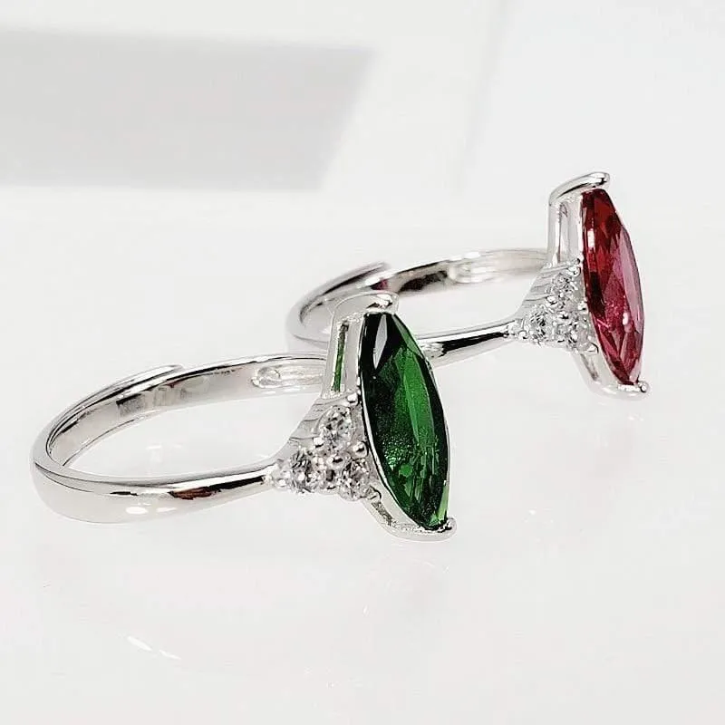 925 Sterling Silber Luxus Diamant Ring Frauen S925 Echt Reines Silber Smaragd Rubin Edelstein Offene Ringe