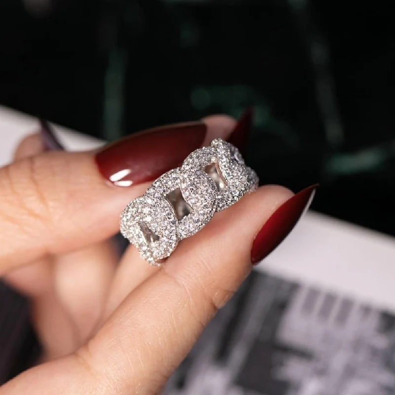 SONA Diamond Ring Hochzeitsschmuck Sparkling 925 Sterling Silber Ringe für Frauen
