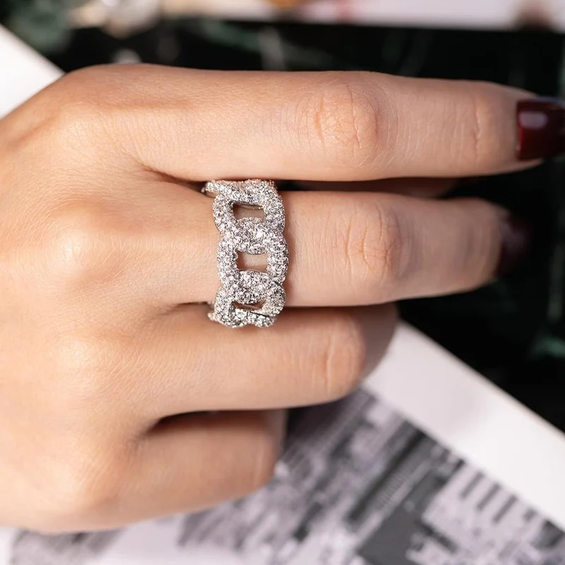 SONA Diamond Ring Hochzeitsschmuck Sparkling 925 Sterling Silber Ringe für Frauen