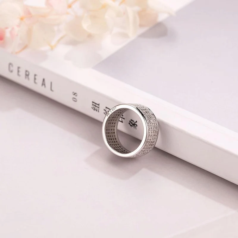 925 Sterling Silber Ring Finger Stempel 10KT Glänzend 286 stücke Voll Simulierte Diamant Ringe für Frau Schmuck