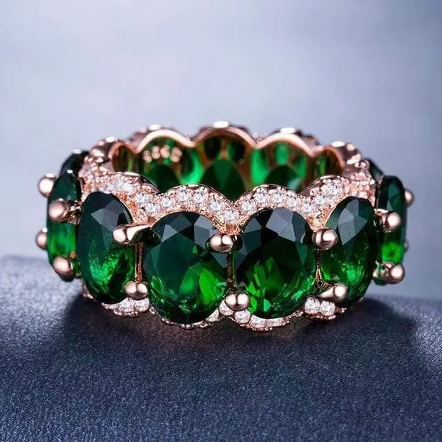 Diamantring Luxus Schmuck Topaz Kristall Smaragd Moissanite Saphir Ring Modeschmuck Smaragd Ring B1092