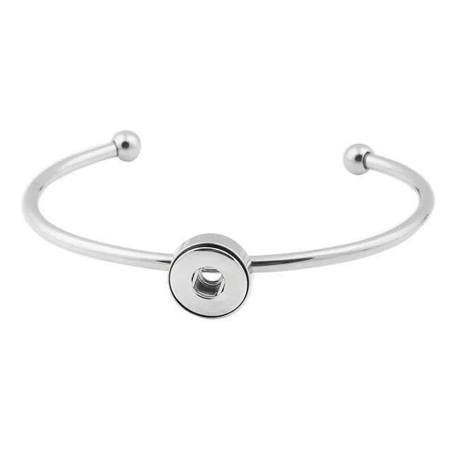 Snap Armband Fit 12mm Druckknopf Schmuck Echt Edelstahl Manschette Armband Unisex DIY Schmuck Geschenke ZE260