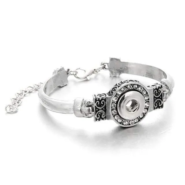 Snap Armband Fit 12mm Druckknopf Schmuck Echt Edelstahl Manschette Armband Unisex DIY Schmuck Geschenke ZE260