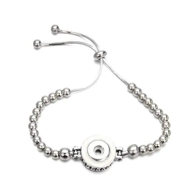 Snap Armband Fit 12mm Druckknopf Schmuck Echt Edelstahl Manschette Armband Unisex DIY Schmuck Geschenke ZE260