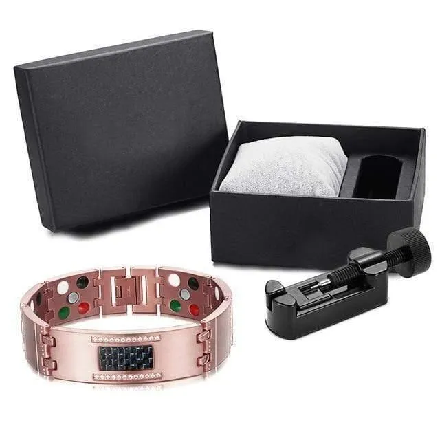 Mode Exquisite Kristall Magnetische Titan Armbänder Armreifen für Männer Germanium Turmalin Männliche Gesundheit Armband