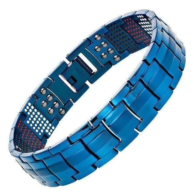 Men's Health Magnetisches Armband für Männer Versilberter Reintitan-Armreif Magnetic Ion Germanium Far Infar Red Bracelets
