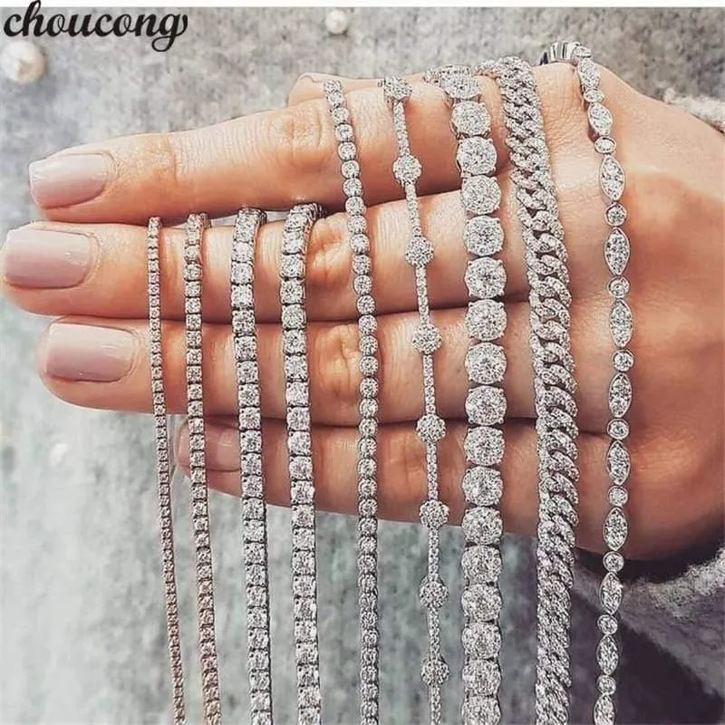 29 Styles Fashion Tennis Armband Weißgold Gefüllt Pflastern AAAAA Cz Stein Statement Party Hochzeit Armbänder für Frauen Männer Schmuck
