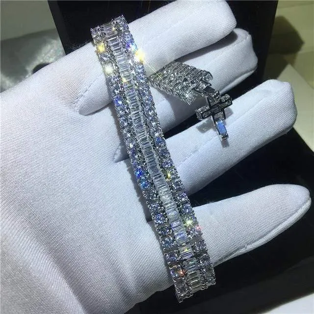 29 Styles Fashion Tennis Armband Weißgold Gefüllt Pflastern AAAAA Cz Stein Statement Party Hochzeit Armbänder für Frauen Männer Schmuck
