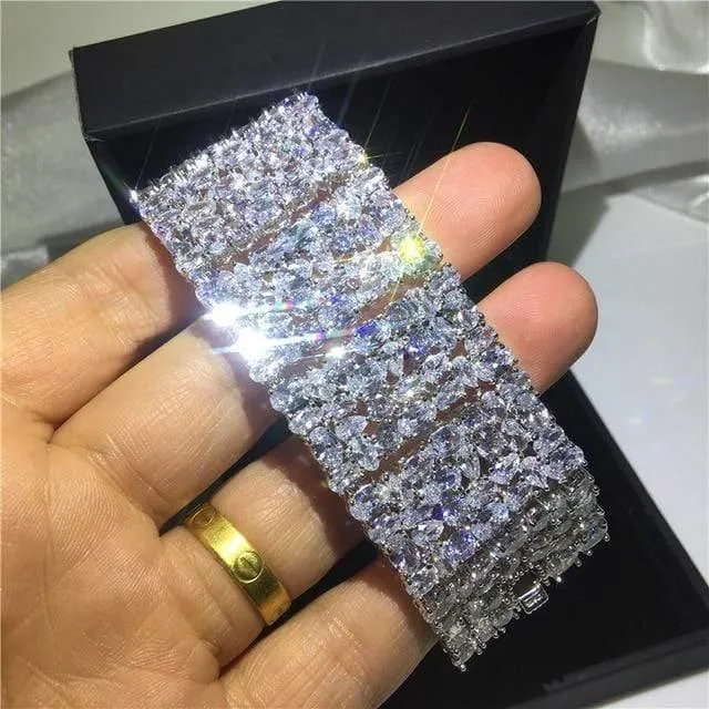 29 Styles Fashion Tennis Armband Weißgold Gefüllt Pflastern AAAAA Cz Stein Statement Party Hochzeit Armbänder für Frauen Männer Schmuck