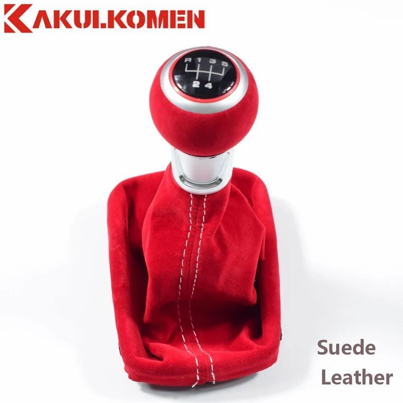 Schwarz Rot 5/6 Gang Wildleder Komplette Schaltknauf Kofferraumabdeckung Gamasche Für Audi A3 S3 2001 2002 2003