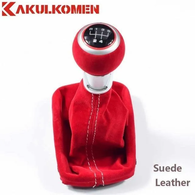 Schwarz Rot 5/6 Gang Wildleder Komplette Schaltknauf Kofferraumabdeckung Gamasche Für Audi A3 S3 2001 2002 2003