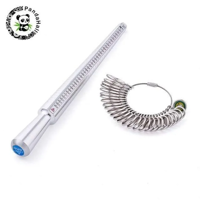 Schmuck Messwerkzeug Sets Ring Sizer Dorn Stick Finger Gauge Ring Messgrößen Ring: ca. 11 ~ 22mm Innendurchmesser