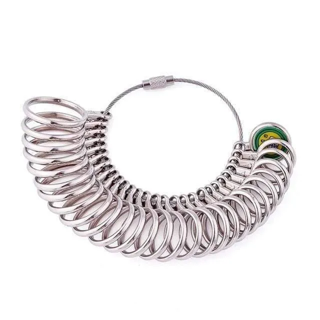 4 In 1 Schmuck Messwerkzeug-Sets Ringgröße Sticks Ringdorn American Calibration Ring Sizers Installable Two Ways Hammers