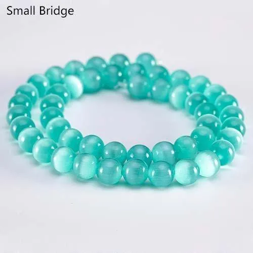 4 6 8 10 mm Mix Farbe Runde Glasstrangperlen zur Schmuckherstellung DIY Armbänder Perlen Lose Glatte natürliche Opalperlen Großhandel