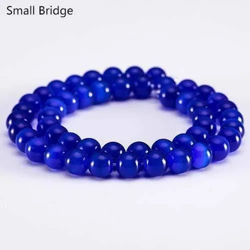 4 6 8 10 mm Mix Farbe Runde Glasstrangperlen zur Schmuckherstellung DIY Armbänder Perlen Lose Glatte natürliche Opalperlen Großhandel
