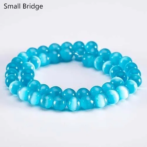 4 6 8 10 mm Mix Farbe Runde Glasstrangperlen zur Schmuckherstellung DIY Armbänder Perlen Lose Glatte natürliche Opalperlen Großhandel