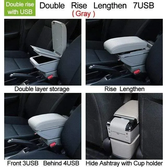 Kia Rio II Armlehnenbox Kia Rio 2 central Store Inhalt Box Getränkehalter 2006-2010 Automotive Nachrüstzubehör