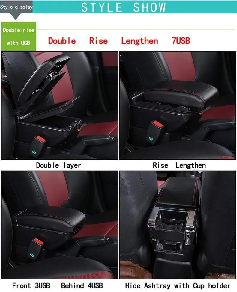 Kia Rio II Armlehnenbox Kia Rio 2 central Store Inhalt Box Getränkehalter 2006-2010 Automotive Nachrüstzubehör