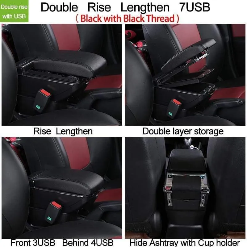 Kia Rio II Armlehnenbox Kia Rio 2 central Store Inhalt Box Getränkehalter 2006-2010 Automotive Nachrüstzubehör