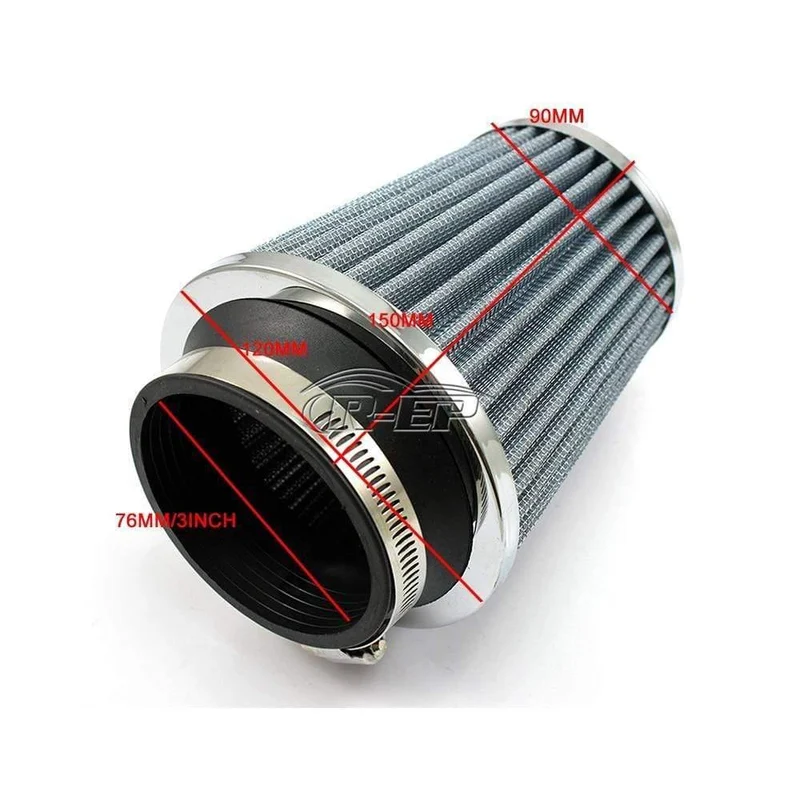 R-EP Universal-Auto-Luftfilter 3 Zoll Cold Air INTAKE Kompressor für 76 mm Ansaugschlauch Kit Filtro de Ar Esportivo