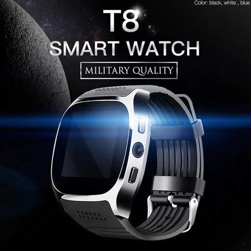 T8 Bluetooth Smart Watch Mit Kamera Facebook WhatsApp Unterstützung SIM TF Karte Anruf Sport Smartwatch Für Android Phone PK Q18 DZ09
