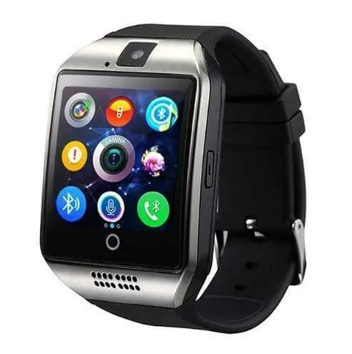 Smart Watch mit Kamera, Q18 Bluetooth Smartwatch SIM TF-Kartensteckplatz Fitness Activity Tracker Sportuhr für Android