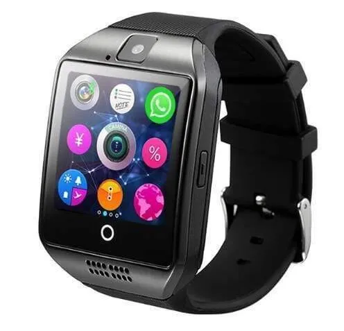 Smart Watch mit Kamera, Q18 Bluetooth Smartwatch SIM TF-Kartensteckplatz Fitness Activity Tracker Sportuhr für Android