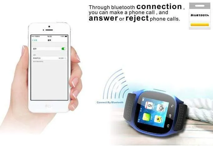 Smartwatch M26 Bluetooth Smart Watch Täglich wasserdichte LED-Anzeige für Android-Telefon