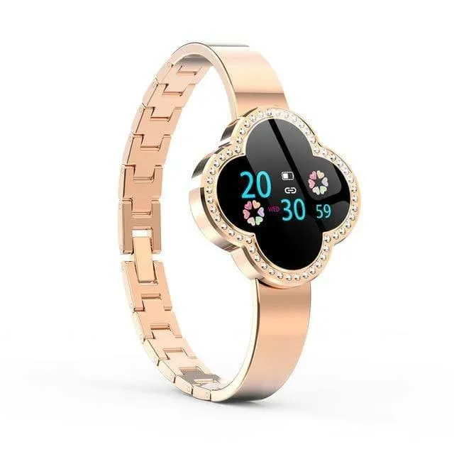 Smartwatch Frau 2019 IP67 Wasserdicht Herzfrequenzüberwachung Gold Für Android IOS Dame Mädchen Damen Armband Smartwatch