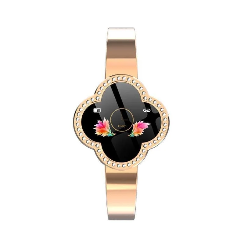 Smartwatch Frau 2019 IP67 Wasserdicht Herzfrequenzüberwachung Gold Für Android IOS Dame Mädchen Damen Armband Smartwatch