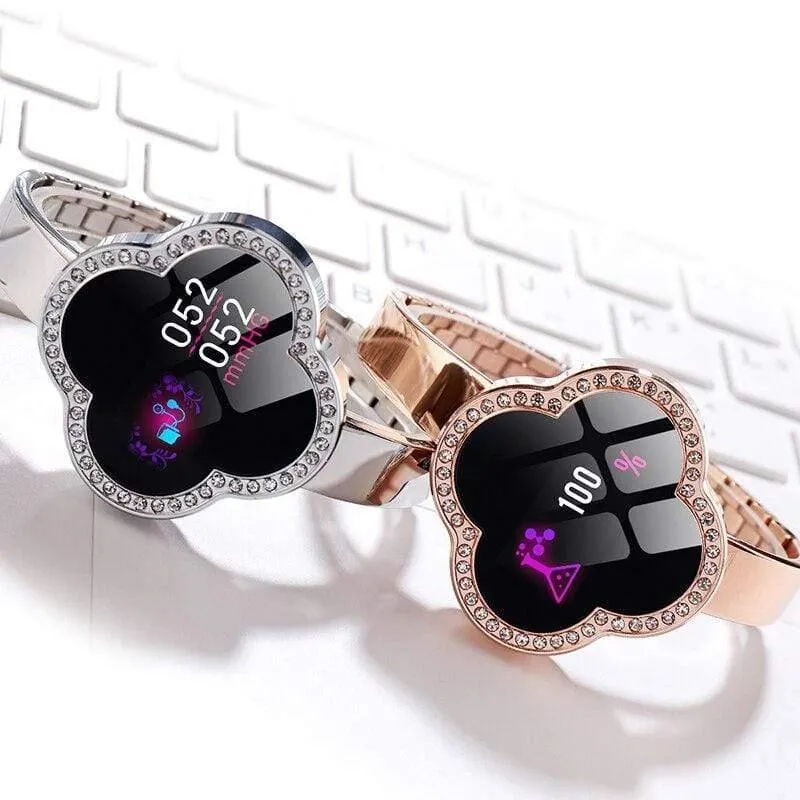 Smartwatch Frau 2019 IP67 Wasserdicht Herzfrequenzüberwachung Gold Für Android IOS Dame Mädchen Damen Armband Smartwatch