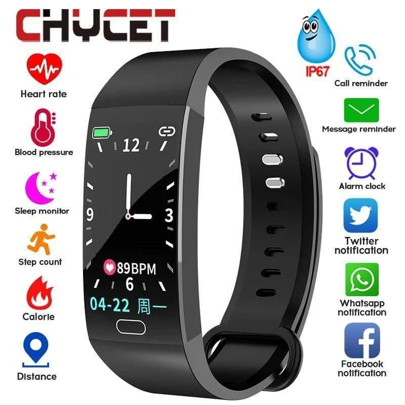 Uhr Männer Frauen Blutdruck Wasserdichte Wetter Display Smartwatch Fitness Armband Uhr Für Android IOS Xiaomi