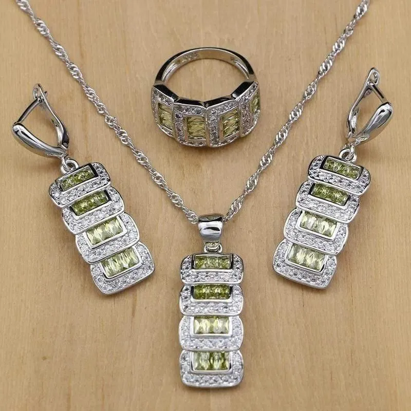 Schmuck Zirkonia Perlen Schmuck Sets Für Frauen Hochzeit Zubehör Ohrringe Anhänger Ringe Halskette Set