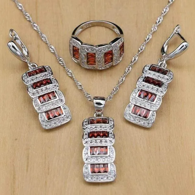 Schmuck Zirkonia Perlen Schmuck Sets Für Frauen Hochzeit Zubehör Ohrringe Anhänger Ringe Halskette Set