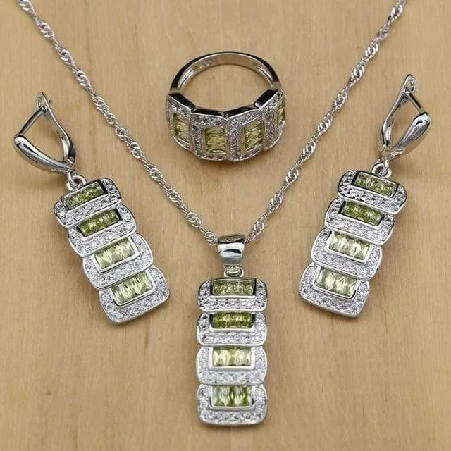 Schmuck Zirkonia Perlen Schmuck Sets Für Frauen Hochzeit Zubehör Ohrringe Anhänger Ringe Halskette Set