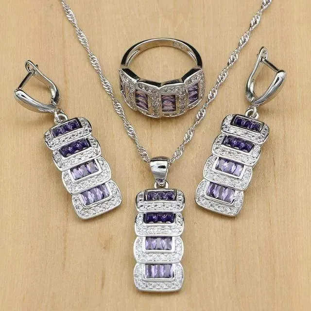 Schmuck Zirkonia Perlen Schmuck Sets Für Frauen Hochzeit Zubehör Ohrringe Anhänger Ringe Halskette Set